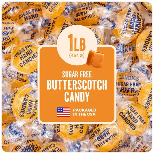 Miniatura 15 de Cambie Caramelos duros sin azúcar, 1 libra de caramelo sin azúcar envueltos individualmente, canela