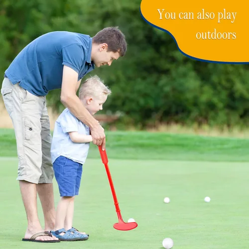 Miniatura 5 de Palos de Golf Mini de Plástico para Niños Pequeños, Juego de Palos de Golf para Niños, Juguetes de Golf para Exteriores/Interiores, Regalo