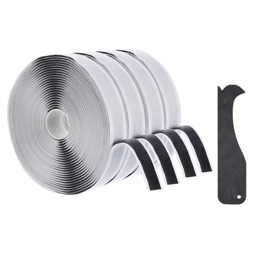 Miniatura 7 de PATIKIL Cinta de sellado de butilo de 30 pies x 1 pulgada x 1/8 pulgadas, cinta sellante de butilo negra de goma de butilo, cinta de masilla