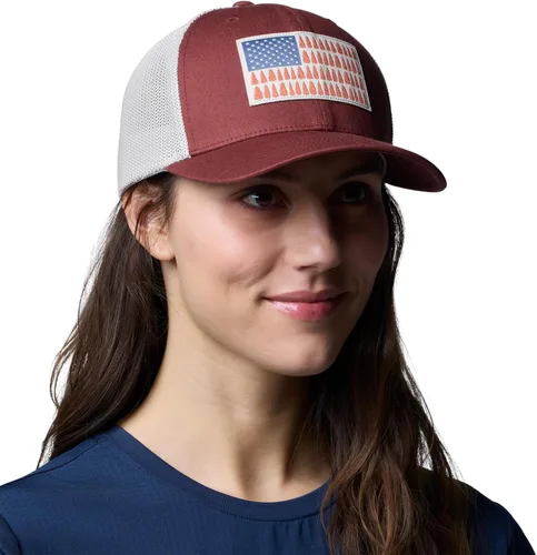 Miniatura 521 de Columbia - Gorra de malla con bandera con árboles unisex para adultos, corona alta