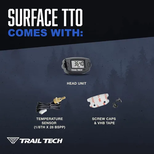 Miniatura 4 de Trail Tech 742-ES2 TTO Medidor digital de temperatura roscado enchufe 1/8-28 sensor BSPP