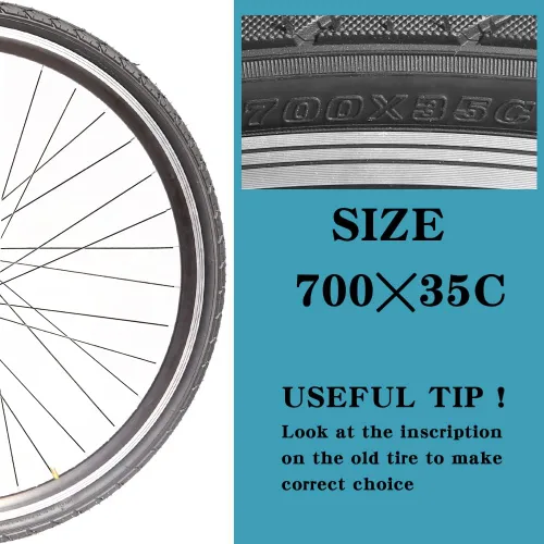 Miniatura 2 de Paquete de 1 o 2 neumáticos para bicicleta de carretera 700X23C/25C/28C/35C con o sin 2 tubos internos, válvula Presta y 2 palancas para neumáticos
