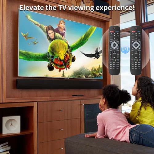 Miniatura 7 de Paquete de 2 para reemplazo remoto de TV Philips, compatible con todos los televisores inteligentes Philips LED/LCD/HDTV/UHD (NH500UP)