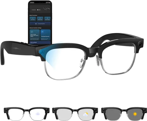 Miniatura 12 de Lentes inteligentes AI con cámara, video HD 4K y captura de fotos, traducción en tiempo real, gafas de grabación con asistente de IA, reconocimiento