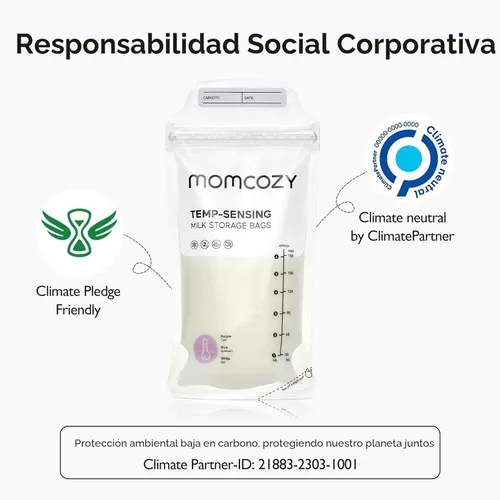 Miniatura 8 de Momcozy Bolsas de almacenamiento de leche materna, bolsas de almacenamiento de leche con detección de temperatura para lactancia materna, bolsa