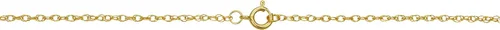 Miniatura 4 de Kooljewelry - Cadena de cuerda de oro amarillo auténtico de 14 quilates, para dije, collar para mujer (0.028, 0.035, 0.039, 0.051 o 0.059 pulgadas)