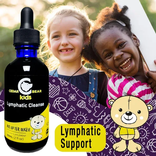 Miniatura 2 de Cedar Bear - Limpieza linfática para niños, suplemento herbario líquido que apoya la función linfática e inmune saludable, 2 onzas líquidas