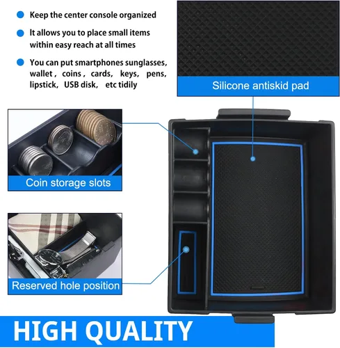 Miniatura 5 de SHAOHAO para Ford Maverick 2023 2024 2025 Organizador de Consola Central, Compatible con Accesorios Ford Maverick 2022 2023 2024 2025 XL/XLT/Lariat