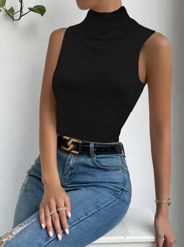 Miniatura 4 de LilyCoco Camisetas sin mangas a rayas para mujer, camisetas clásicas de ajuste holgado