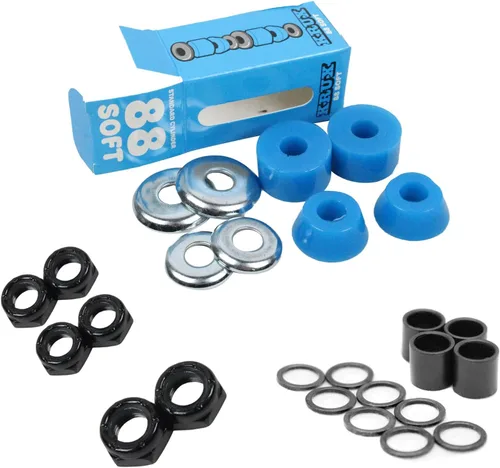 Krux - Bujes para patineta con eje de bolsa de diez centavos, tuercas Kingpin y kit de velocidad, paquete de reconstrucción/actualización que se