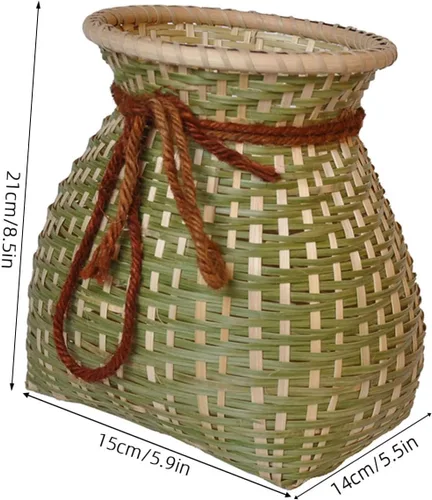 Miniatura 2 de STOBAZA Cesta tejida de bambú hecha a mano, sin olor, para juguetes, mantas, decoración rústica del hogar, 2