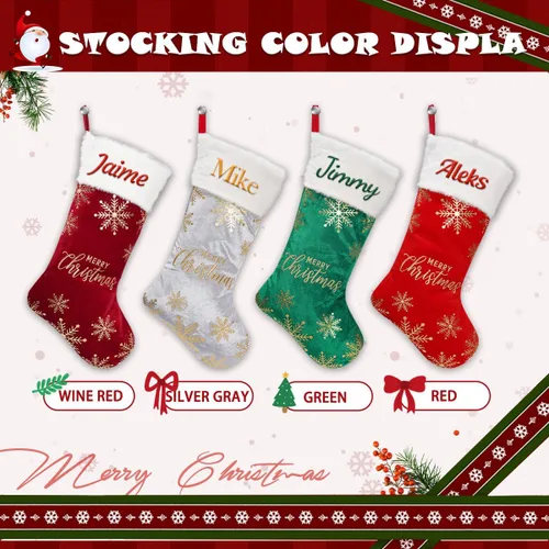 Miniatura 29 de Calcetines de Navidad personalizados para perros y gatos, calcetín de Navidad bordado con nombre personalizado en forma de pata de mascota o hueso
