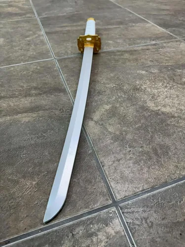 Miniatura 2 de Espada tradicional japonesa de espuma samurái Katana impresa dragón dorado en vaina