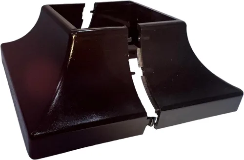 Miniatura 5 de JMSteelLLC - Falda de plástico entrelazada para poste de 2 x 2 pulgadas para poste y 4.5 x 4.5 pulgadas para base. (4 unidades, 2 pares)