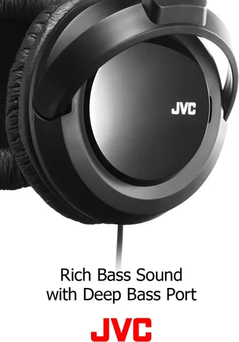 Miniatura 3 de JVC Diadema de tamaño completo sobre la oreja sobre la oreja, diadema de tamaño completo, color negro (HARX330)