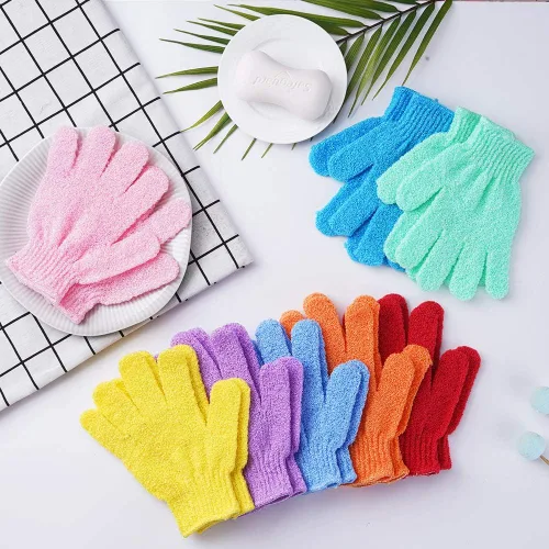 Miniatura 5 de 16 guantes de ducha exfoliantes, guantes de baño exfoliantes de doble cara, limpieza profunda, piel muerta para spa, masaje, belleza, ducha