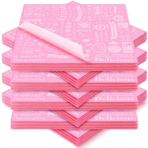 Miniatura 22 de 1000 piezas de hojas de papel encerado para delicatessen de 12 x 12 pulgadas, resistentes a la grasa, forros para bandejas canasta, papel de Blanco