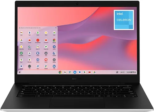 Samsung Computadora portátil Galaxy Chromebook Go de 14 pulgadas, procesador Intel Celeron N4500, 4 GB de RAM, 64 GB de almacenamiento, ChromeOS,