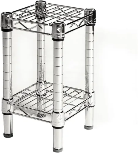 Miniatura 7 de Shelving Inc. Estantería de alambre cromado de 8 pulgadas de profundidad x 8 pulgadas de ancho con estantes de 2 niveles, capacidad de peso de 800