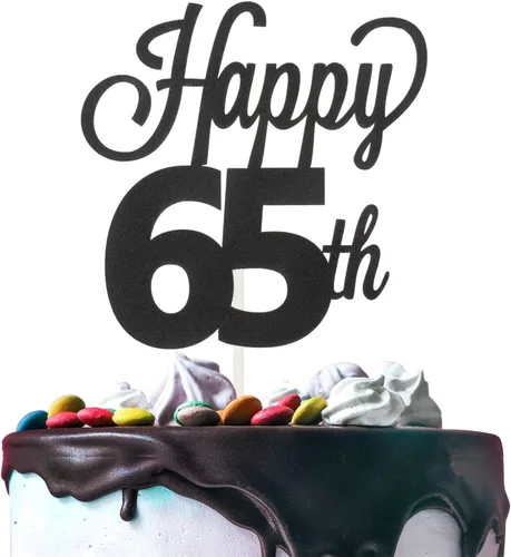Miniatura 92 de LINGTEER - Decoración para pastel con texto "Happy Birthday 100", color negro