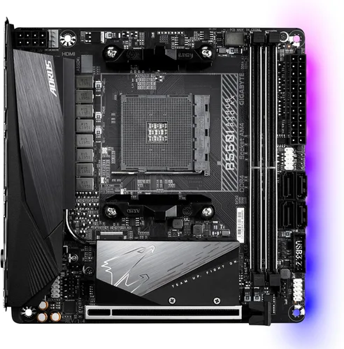 Miniatura 2 de GIGABYTE B550I AORUS PRO AX Placa madre para juegos: AM4 AMD/B550/Mini-ATX/Dual M.2/SATA 6Gb/s/USB 3.2 Gen1/WiFi 6/2.5 GbE LAN/PCIe4.0/Realtek