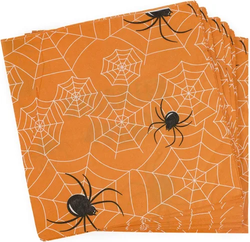 Miniatura 10 de 60 servilletas de Halloween – Servilletas de papel desechables de 6.5 x 6.5 pulgadas, servilletas negras de esqueleto de sirena para reuniones