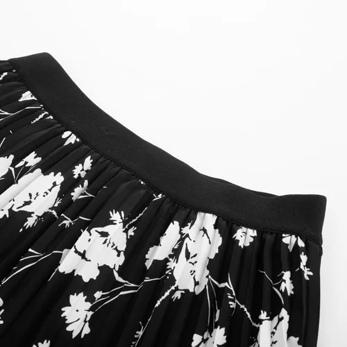 Miniatura 113 de GRACE KARIN - Falda plisada de gasa para mujer, con cintura alta y elástica, vuelo, corte acampanado y longitud por debajo de la rodilla