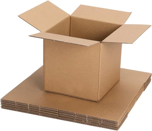 Miniatura 10 de Cajas de envío con embalaje de 8 x 6 x 4 pulgadas, cajas de cartón corrugado pequeñas de kraft para mudanzas, envíos por correo, 25 unidades 25