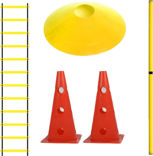 Miniatura 3 de Escalera de obstáculos Triángulo Marcador Cono Pad Disco Hurdle Multifuncional Set