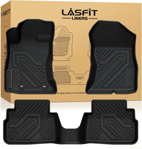 Miniatura 41 de LASFIT Tapete de carga y respaldo para Nissan Armada/Infiniti QX80 2019-2024, TPE para todo tipo de clima, ajuste personalizado, fácil de limpiar