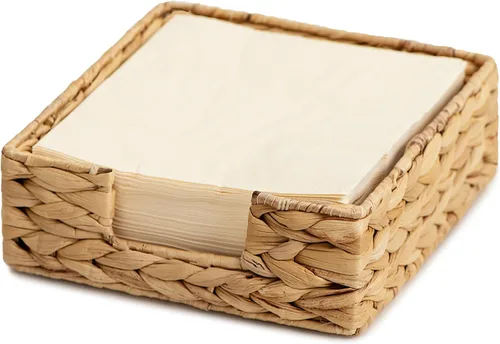 Miniatura 11 de StorageWorks Servilletero de hierba marina para mesa, cestas de mimbre para baño, dispensador de servilletas rústico para comedor, sala