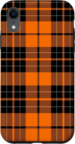 Miniatura 24 de Otoño cuadros naranja y negro patrón patrón caso para iPhone 17