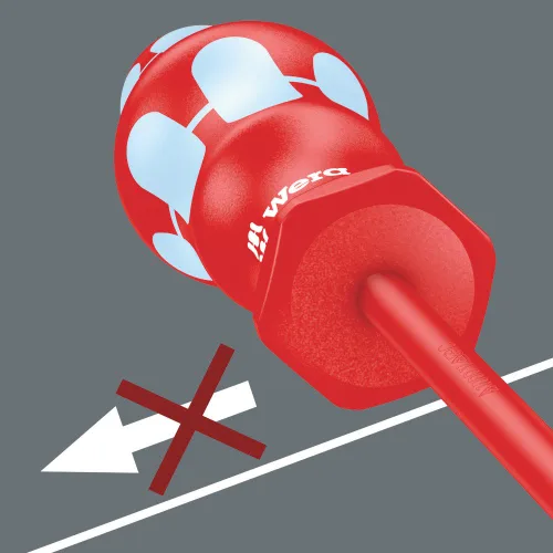 Miniatura 14 de Wera 05022732001 Kraftform - Destornillador ranurado de acero inoxidable VDE 3160i, punta láser, cabeza de 7/32 pulgadas, longitud de hoja de 3.86
