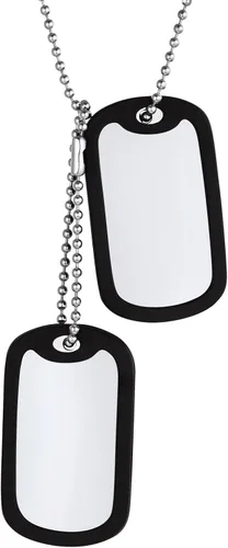 Richsteel - Placa de identificación estilo Hip Hop militar para collar, fibra de carbón, colgante de bibliabala, para mujeres y hombres joya de