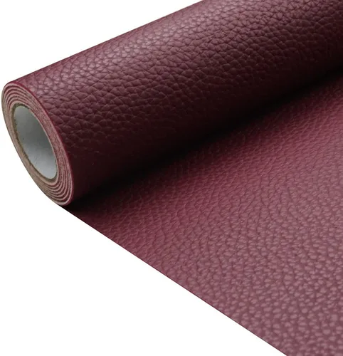 Miniatura 13 de Tela de cuero de imitación de textura litchi azul bebé PU 11.8x53.14 pulgadas (30x135 cm) de 1.13 mm de espesor para tapicería, manualidades