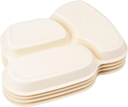 Miniatura 5 de Juego de platos para niños, incluye tenedor y cuchara, juego de 3 piezas, platos para niños pequeños, juego de platos divididos para alimentación