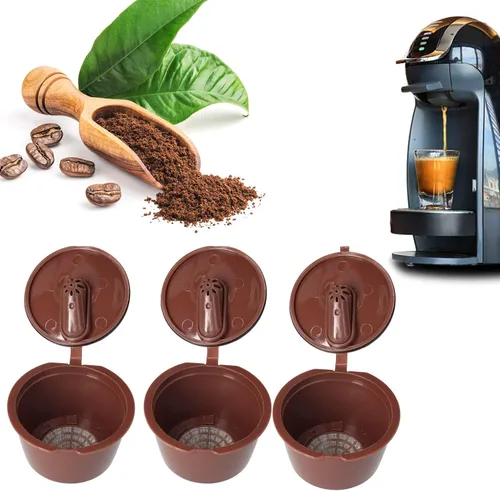 Miniatura 5 de Juego de cápsulas de café reutilizables para Dolce Gusto, recargable, fácil de, gran herramienta para cafetera (1.7-3.4 fl oz)