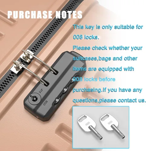 Miniatura 5 de Llave maestra del equipaje 2PCS 008, para la cerradura de combinación del equipaje 008, cerradura del equipaje de la maleta