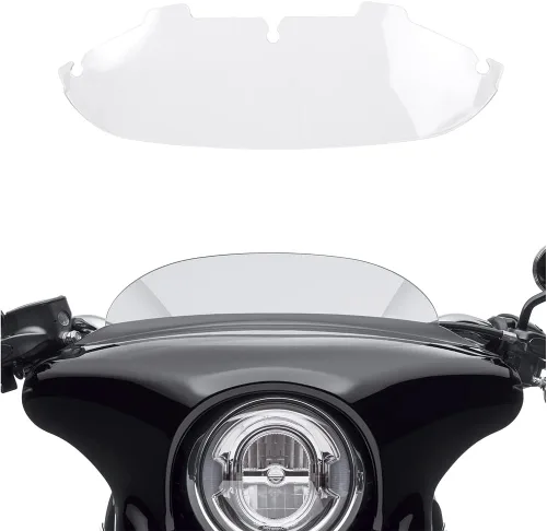 Miniatura 25 de Parabrisas negro de 4.5" para motocicleta, compatible con Harley Davidson Touring Street Glide Electra Glide FLHT FLHTCU Ultra Classic Glide FLHX