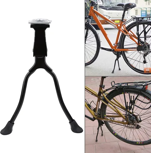 Miniatura 9 de Bnineteenteam Soporte de bicicleta, soporte de bicicleta de doble pierna de aleación de aluminio para montaje central de instalación