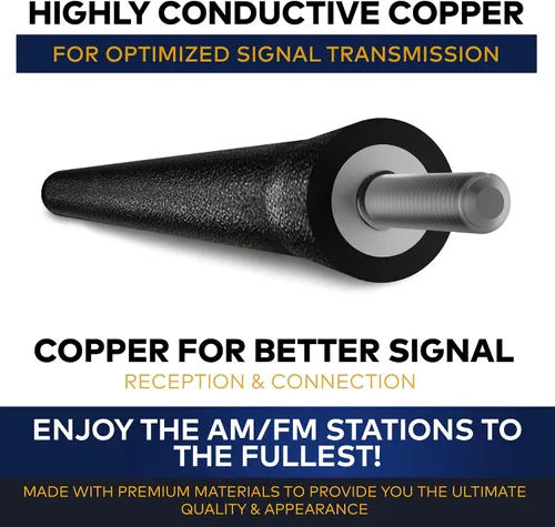 Miniatura 2 de Mástil de antena externa negra 6,5 para Toyota Tacoma 1995-2018 – Reemplazo de antena automotriz para automóviles, camiones y SUV – Compatible