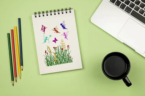 Miniatura 4 de Hying Sellos transparentes para hacer tarjetas y álbumes de fotos, para niñas voladoras, sellos de goma transparente para flores de primavera
