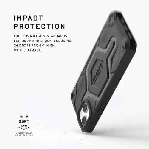 Miniatura 3 de URBAN ARMOR GEAR UAG - Funda compatible con iPhone 15 Plus de 6.7 pulgadas, Monarch Pro color negro, imán integrado compatible con carga MagSafe