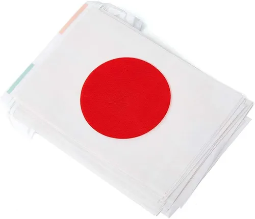 Miniatura 2 de Bandera de Japón Bandera japonesa, pequeñas banderas de cuerda de Japón Mini banderas japonesas, utilizadas para eventos deportivos escolares