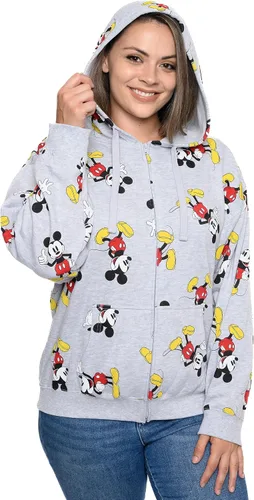 Miniatura 3 de Disney Sudadera con capucha y cremallera para mujer con estampado de Mickey Mouse