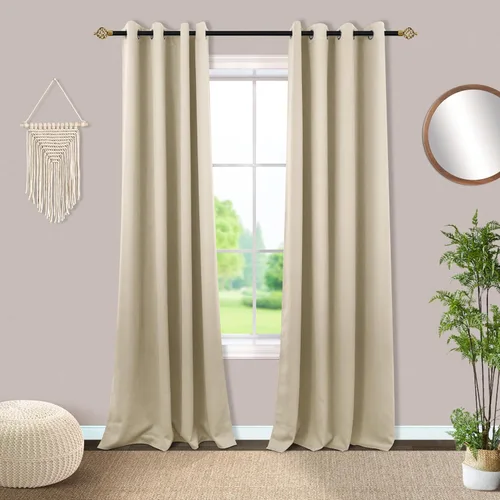 Miniatura 26 de Mrs.Naturall Cortinas Azul Real para Dormitorio, Cortinas Opacas Cortas Medianas Azul Cobalto para Cocina Decoración de Habitación de Adolescentes