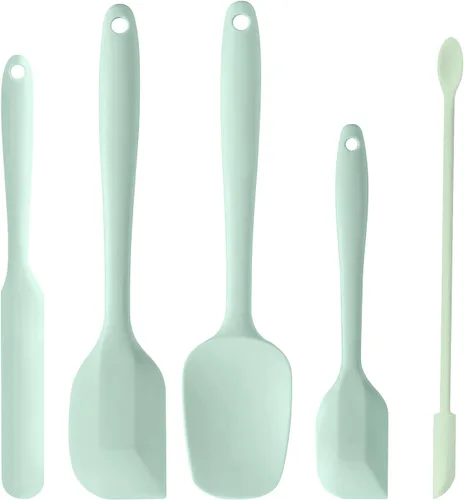 Miniatura 10 de Juego de espátulas de silicona rojas de 5 piezas, juego de espátulas de goma resistentes al calor, juego de espátulas de cocina aptas para Rojo