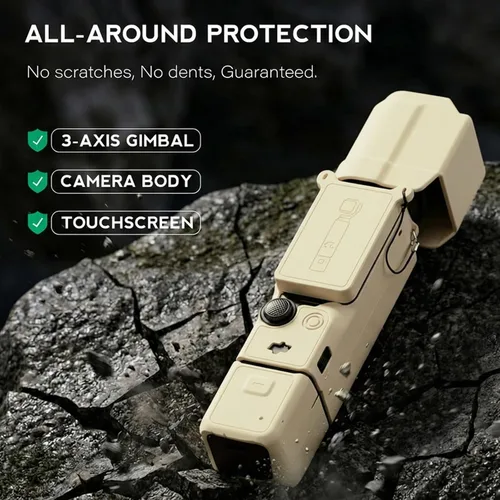 Miniatura 6 de Funda protectora para cámara DJI Osmo Pocket 3/Xtra Muse, funda de silicona suave con protección de pantalla y micrófono, ligera, antiarañazos