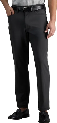 Haggar - Pantalón deportivo de viaje para hombre, ajuste recto, 5 bolsillos, elástico, casual, con tecnología Performance