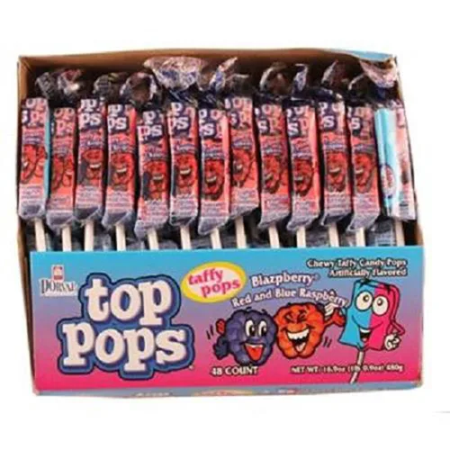 Miniatura 6 de Top/Taffy Pops Sabores Surtidos 48ct